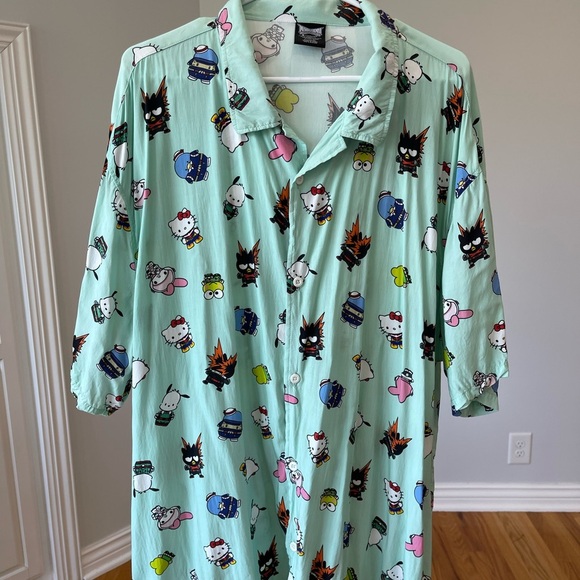 My Hero Academia Hello Kitty and Friends size 3XL button down short sleeve shirt - Picture 13 of 16